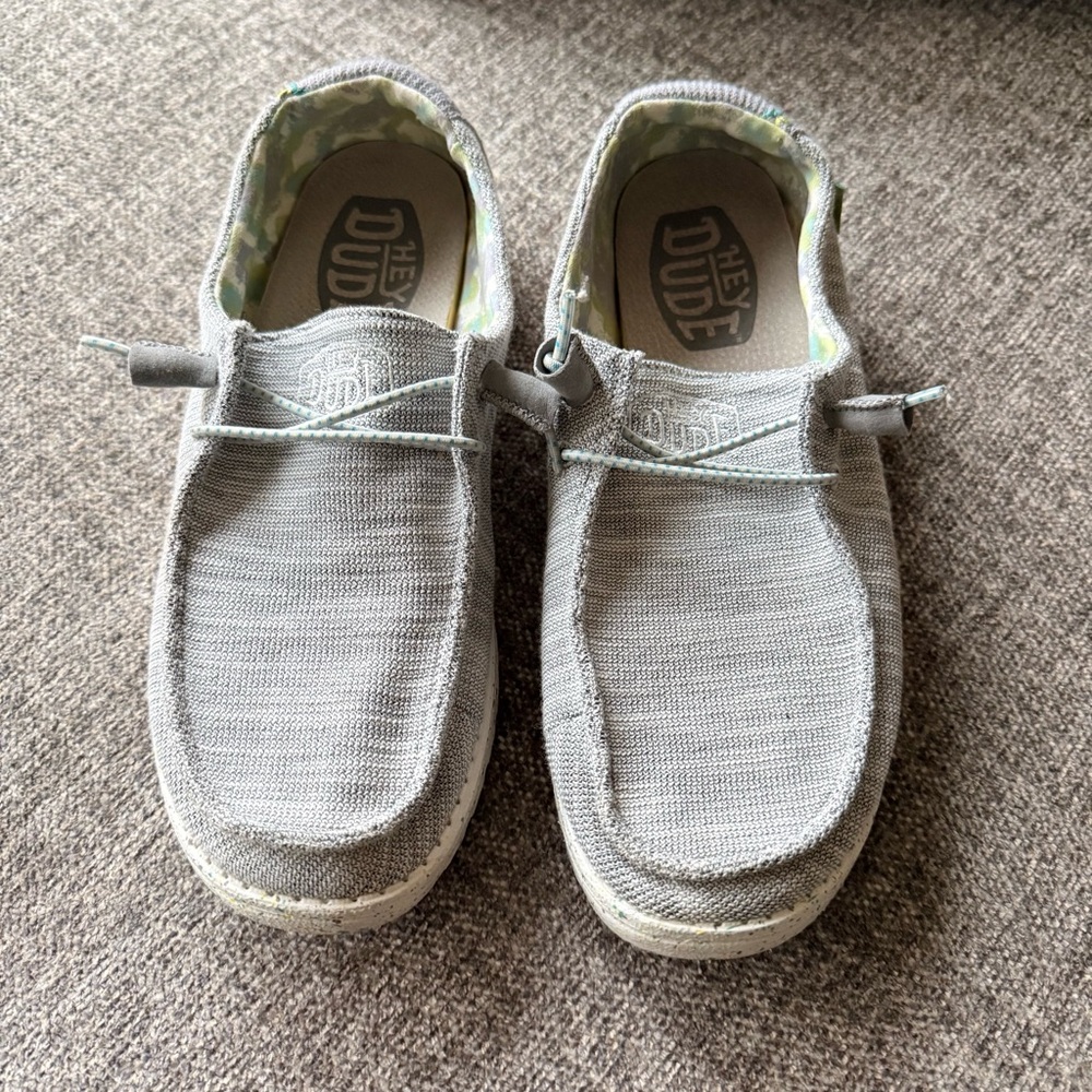 Hey Dude Light Gray Wendy Canvas Slip-On Casual Shoes